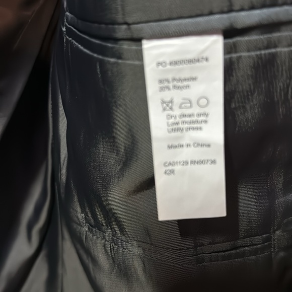 Men’s blazer jacket in bright gray with matching pants 42r jacket pants 36 x 32 - Picture 4 of 8